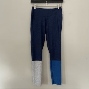 Outdoor Voices Navy/Blue/Gray Colorblock Leggings • Size XS